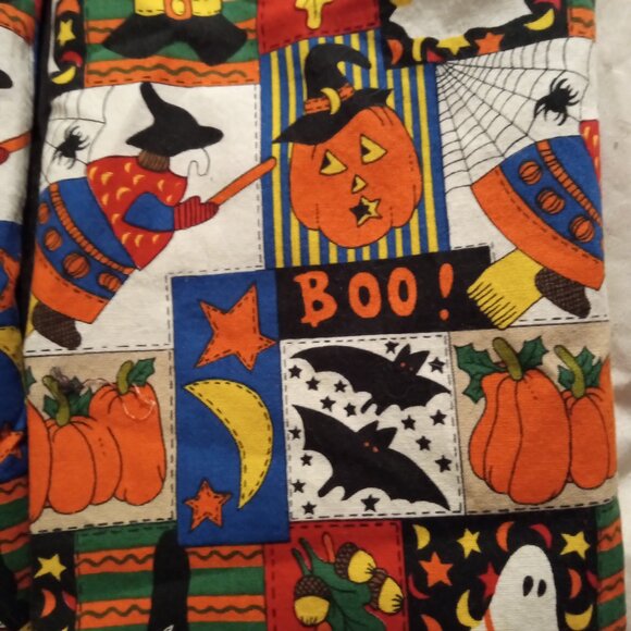 Halloween Vest Patchwork Print 1X by Basic Edition Made in China Cotton/Acetate - Picture 4 of 4